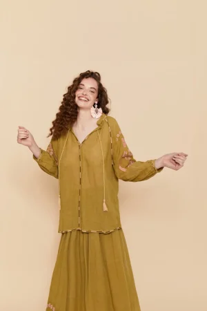 Discount BLUSA CHAIN VERDE Camisas y blusas