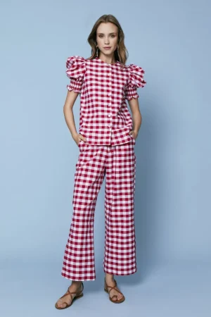 Flash Sale PANTALON LEANDROROJO CUADROS Pantalones