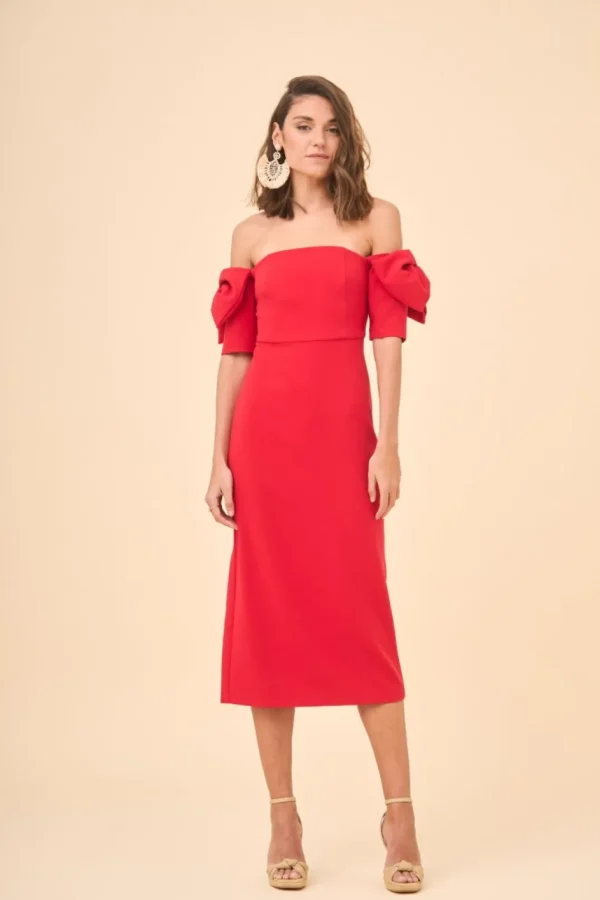 Shop VESTIDO ADIRANEROJO Vestidos midi