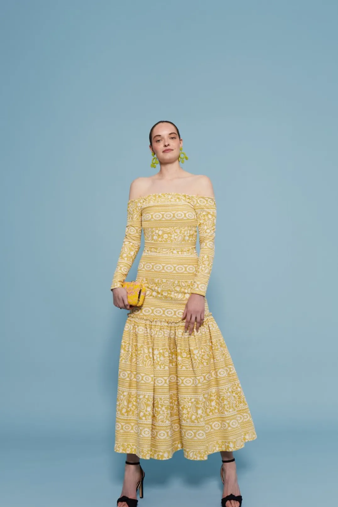 Best Sale VESTIDO AFRICAAMARILLO Vestidos midi