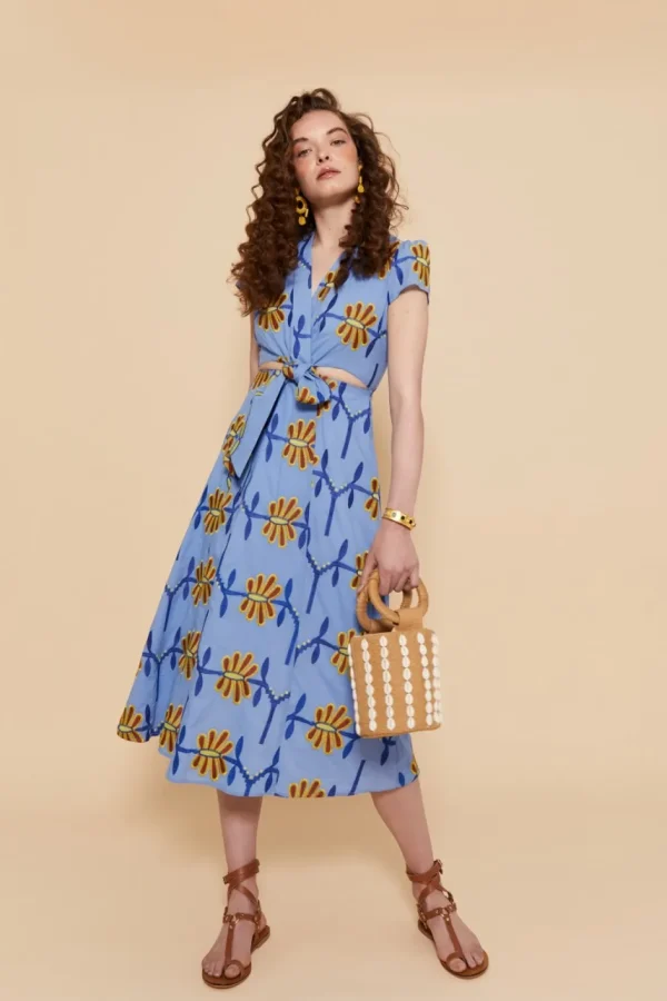 Discount VESTIDO ALBAAZUL FLORES Vestidos midi