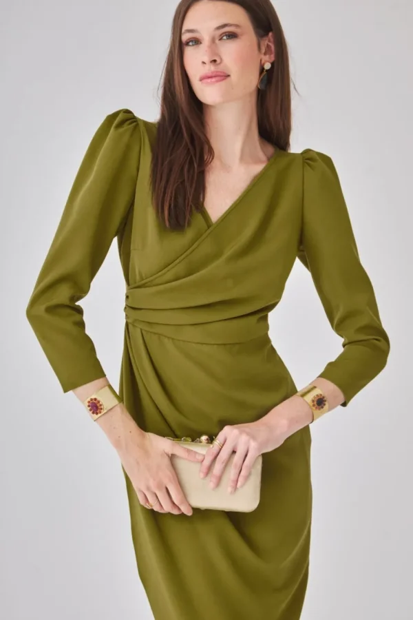 Store Vestido Alma Verde Oliva | Vestidos midi