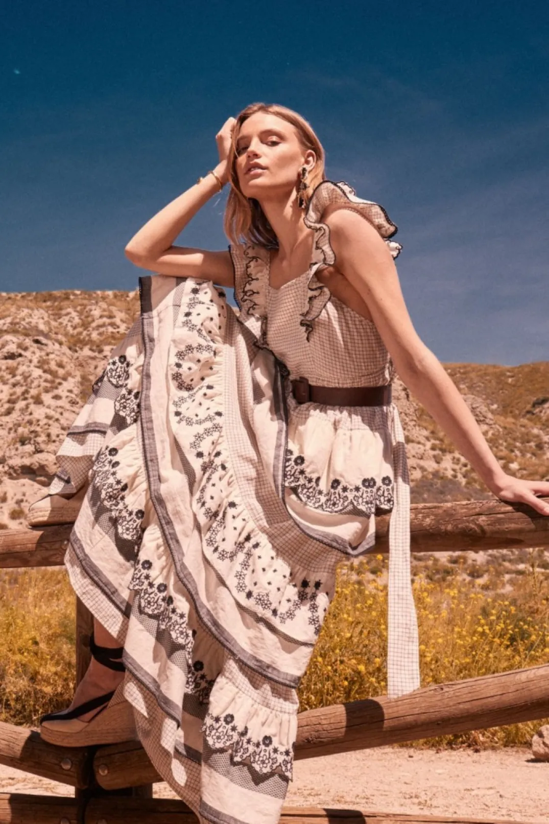 Clearance VESTIDO CALE BLANCO Y NEGRO Vestidos largos