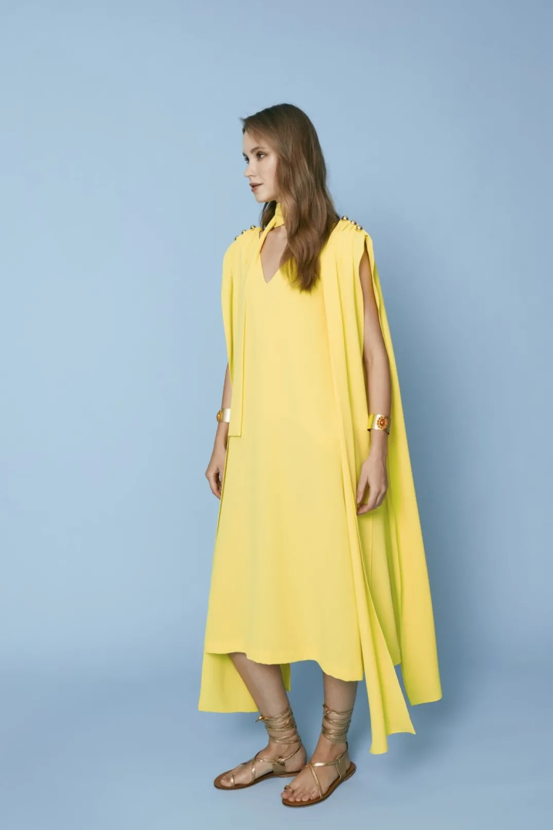 Discount VESTIDO COSMINAAMARILLO Vestidos midi