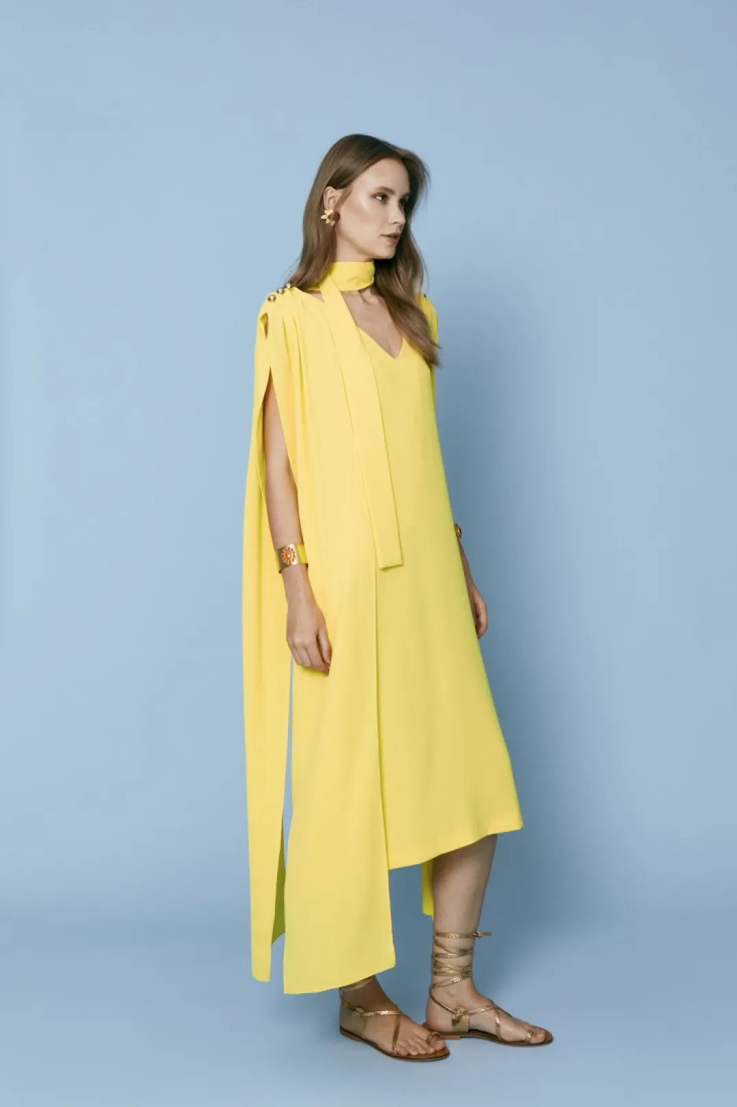 Discount VESTIDO COSMINAAMARILLO Vestidos midi