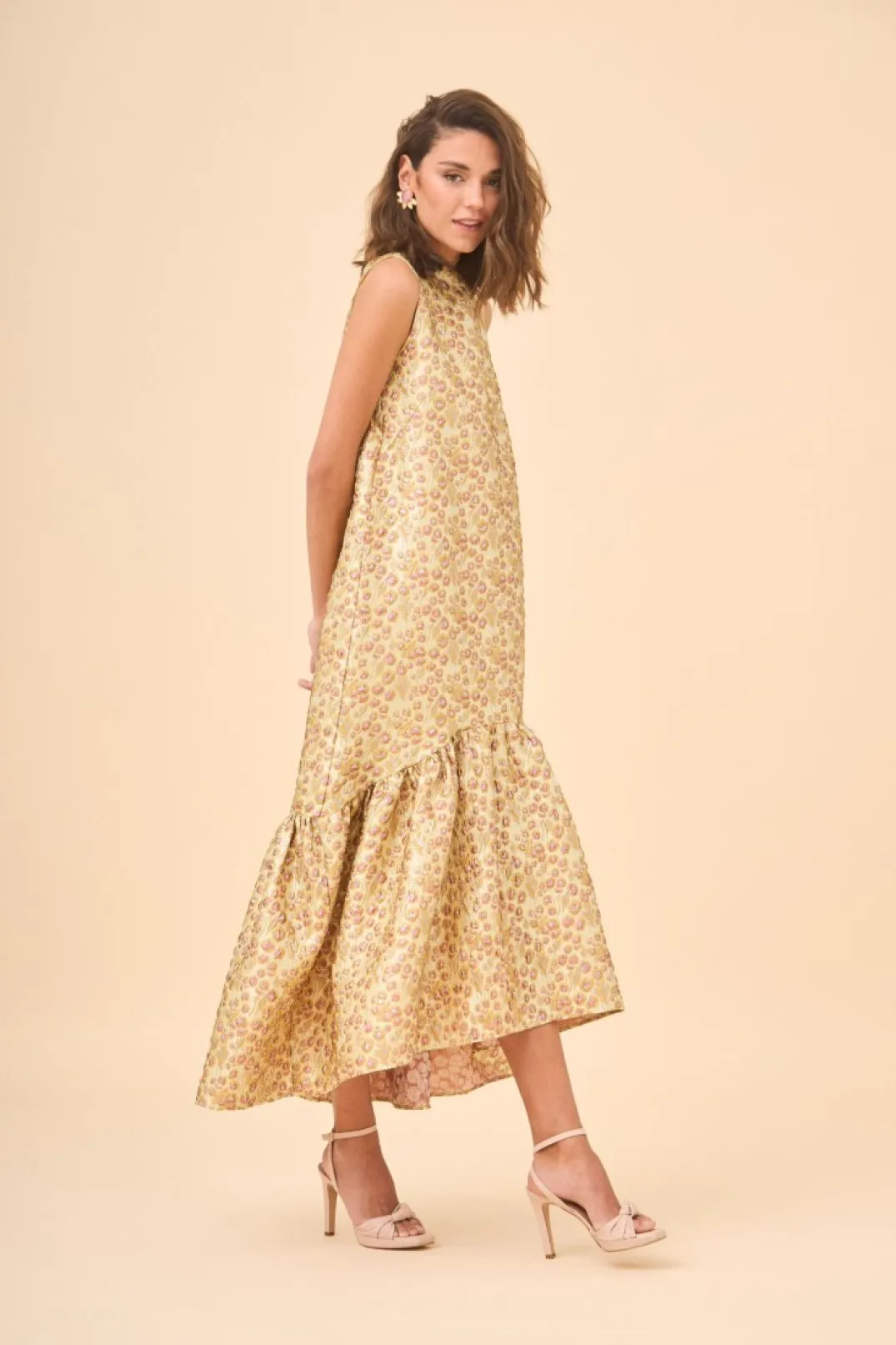 Fashion VESTIDO DORÉESTAMPADO Vestidos largos