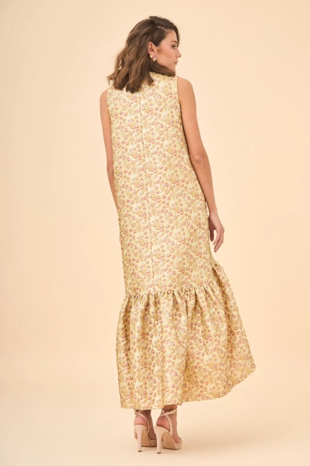 Fashion VESTIDO DORÉESTAMPADO Vestidos largos