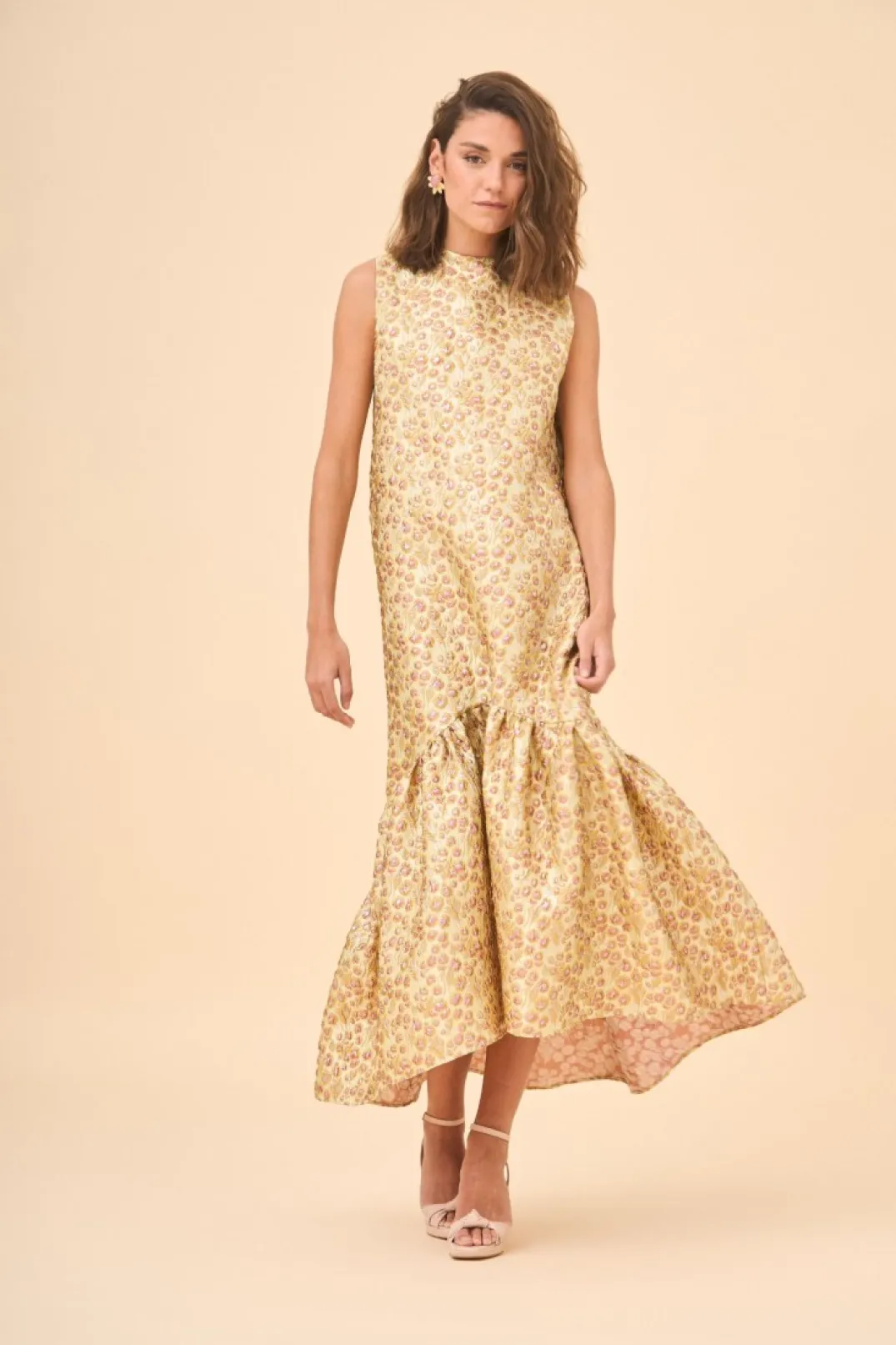 Fashion VESTIDO DORÉESTAMPADO Vestidos largos