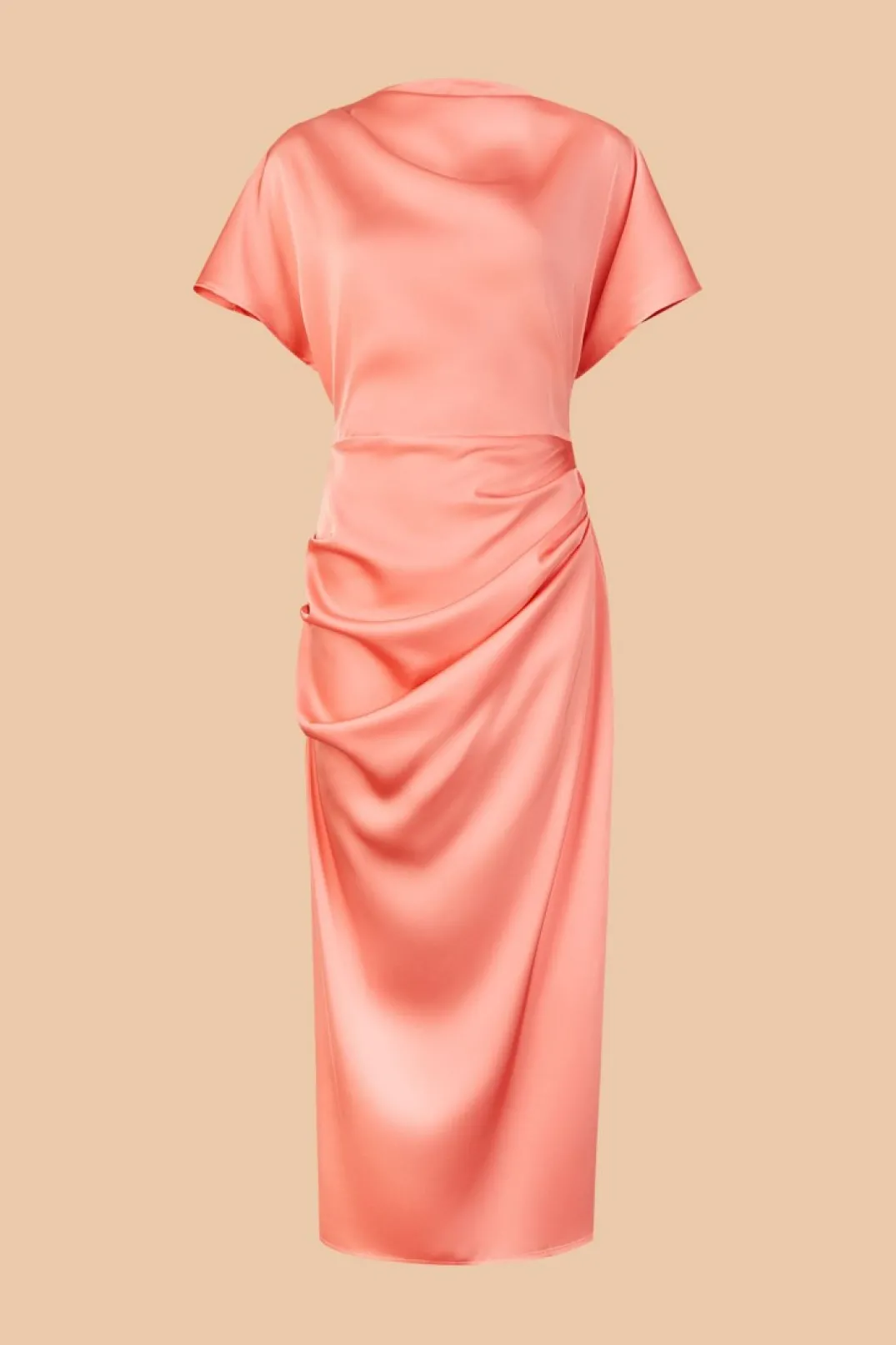 Fashion VESTIDO ELBA SALMON Vestidos midi