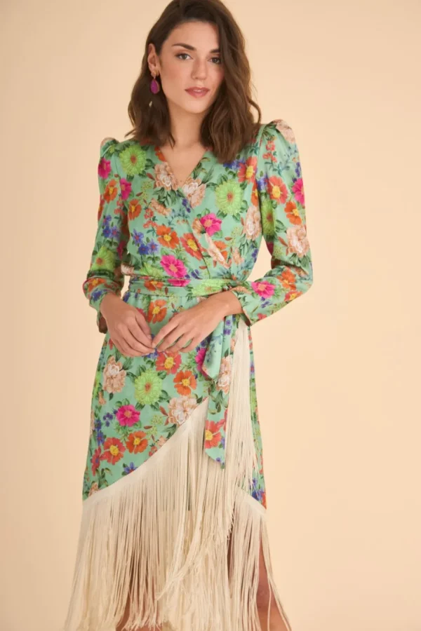 Best VESTIDO FIESTA DAMIANEST. VERDE Vestidos midi