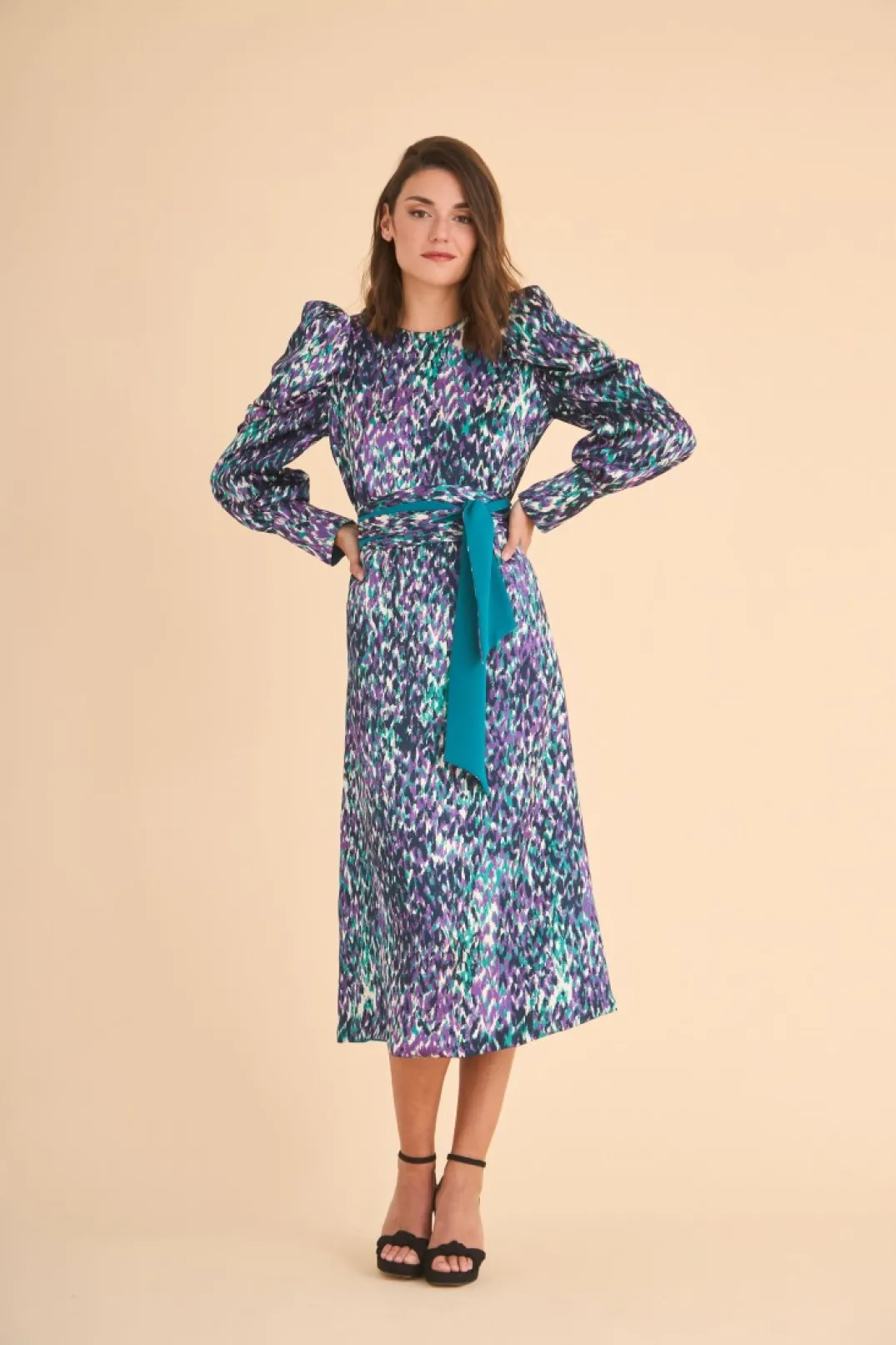 Hot VESTIDO INES MB VERDE/ESTAMPADO MARIA BARAZA X COOSY | Vestidos midi