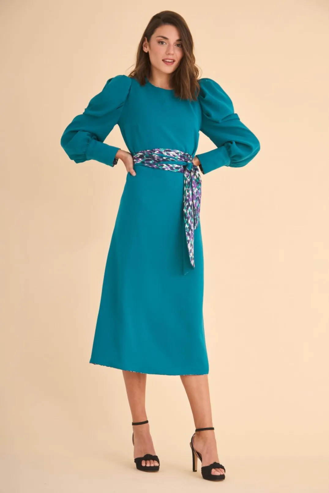 Hot VESTIDO INES MB VERDE/ESTAMPADO MARIA BARAZA X COOSY | Vestidos midi