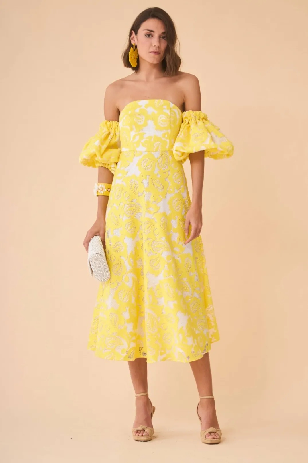 Cheap VESTIDO LEMONAMARILLO Vestidos midi