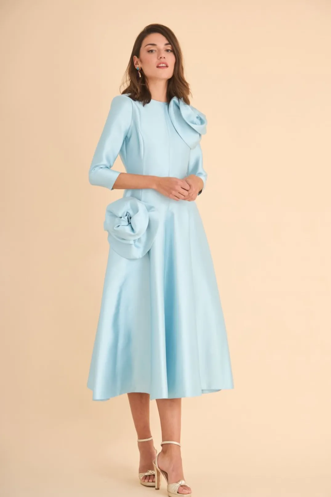 Fashion VESTIDO MARINA MB CELESTE MARIA BARAZA X COOSY | Vestidos midi