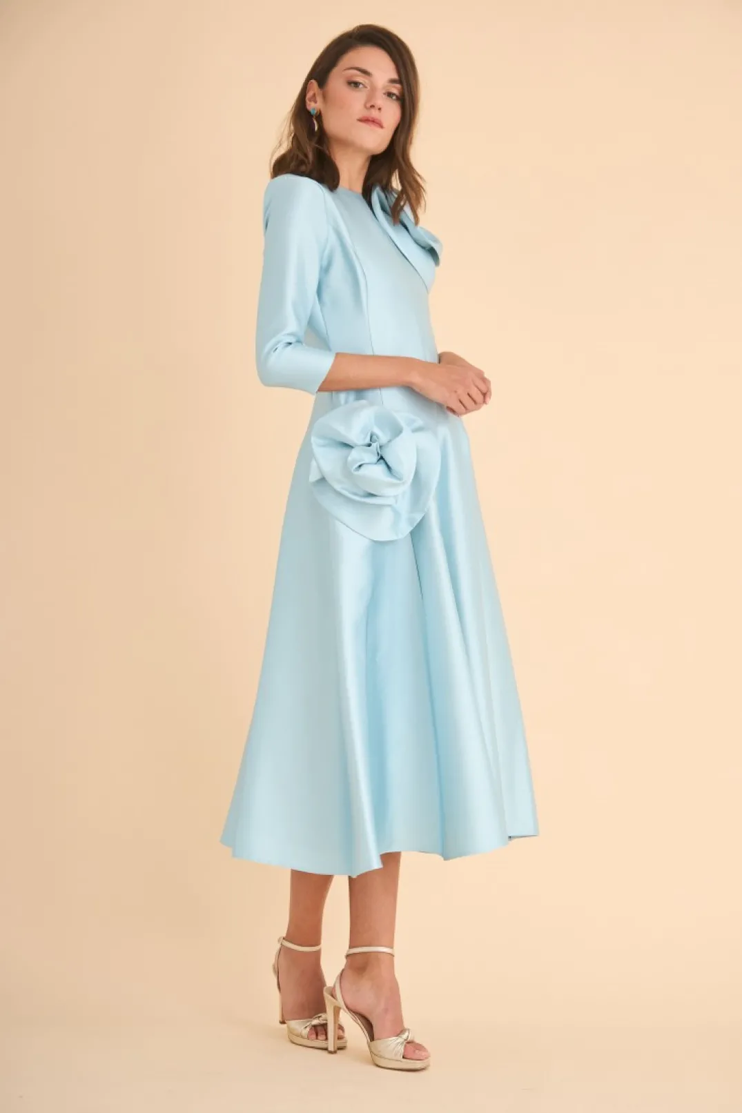 Fashion VESTIDO MARINA MB CELESTE MARIA BARAZA X COOSY | Vestidos midi