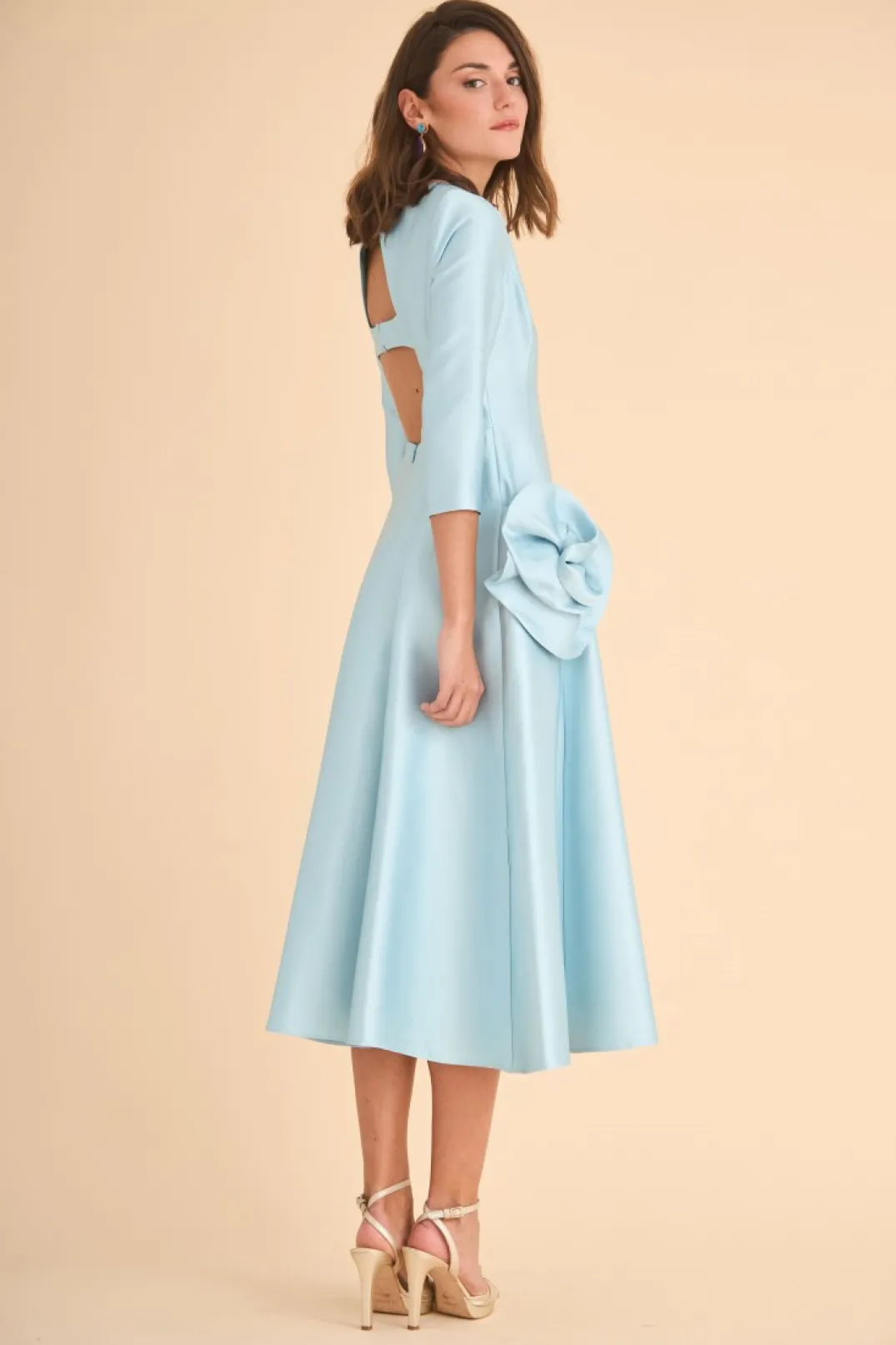 Fashion VESTIDO MARINA MB CELESTE MARIA BARAZA X COOSY | Vestidos midi