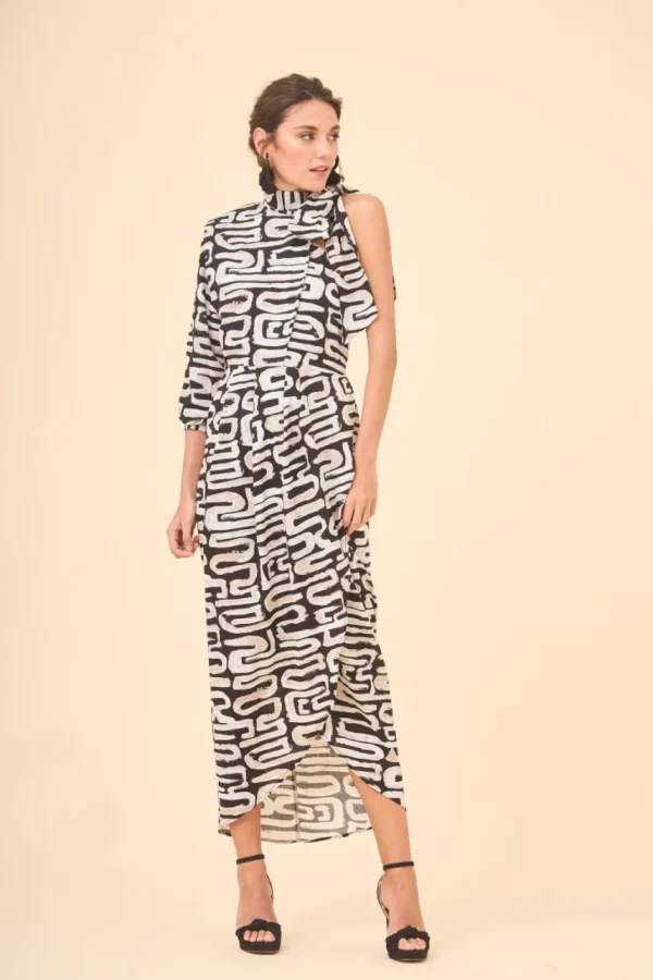 Fashion VESTIDO MINAMNEGRO Vestidos midi