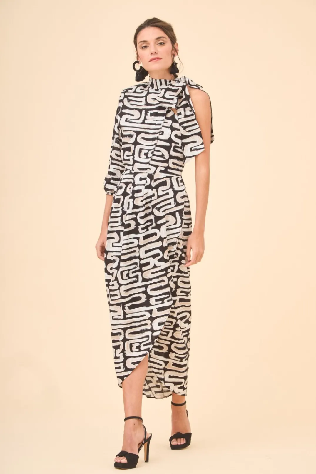 Fashion VESTIDO MINAMNEGRO Vestidos midi