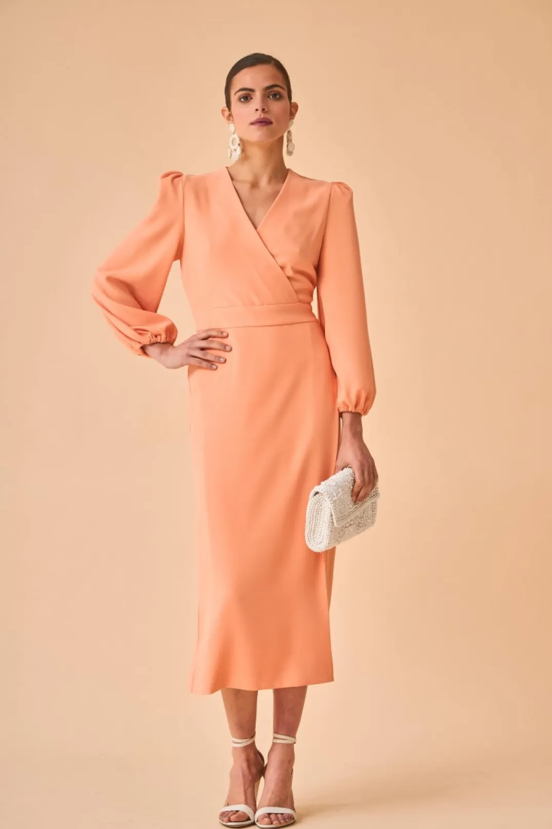 Flash Sale VESTIDO MONSERRATSALMON Vestidos midi