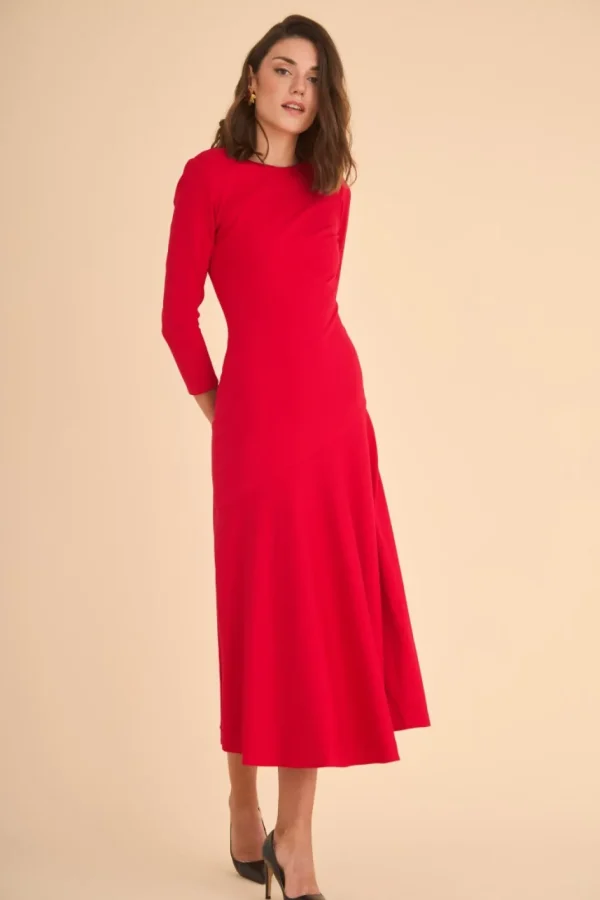 Fashion Vestido Rose Rojo | Vestidos midi