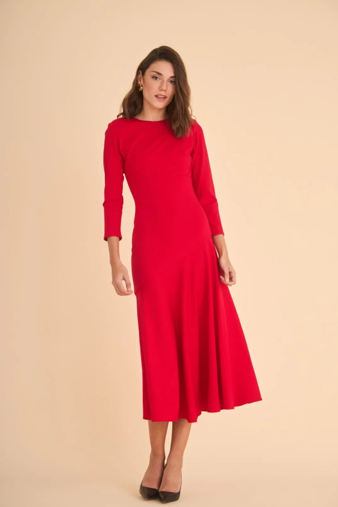 Fashion Vestido Rose Rojo | Vestidos midi